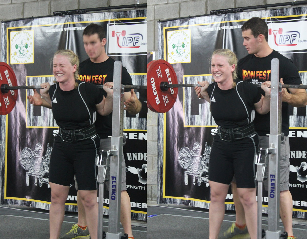 Jess Gilbert 140kg Squat.