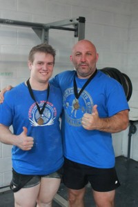 Winners are grinners. Nick Dorn & Scott Upston after winning their divisions.